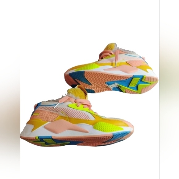 Puma RS-X Cuddle Sneakers 9.5 Faux Fur Pastel Pink - Picture 5 of 12